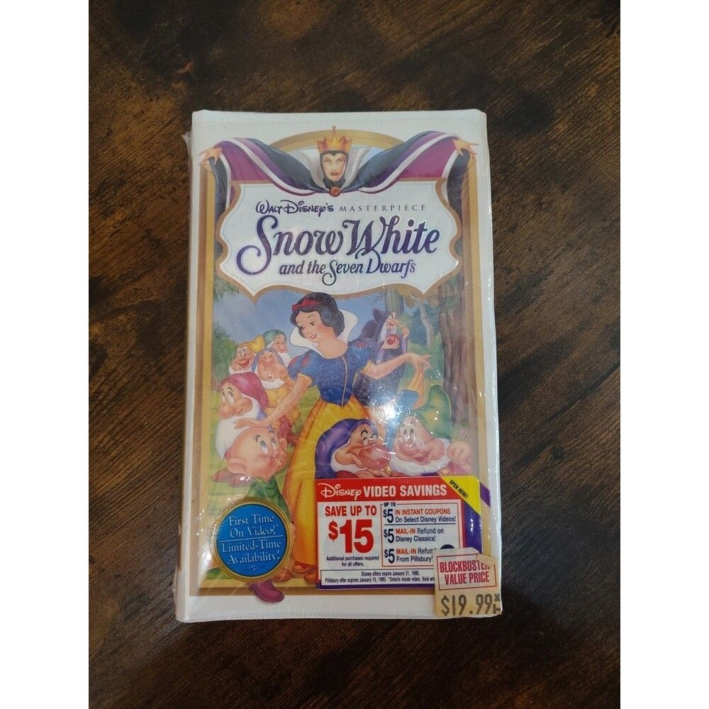 Disney Snow White & 7 Dwarfs VHS Factory Sealed Masterpiece Collection